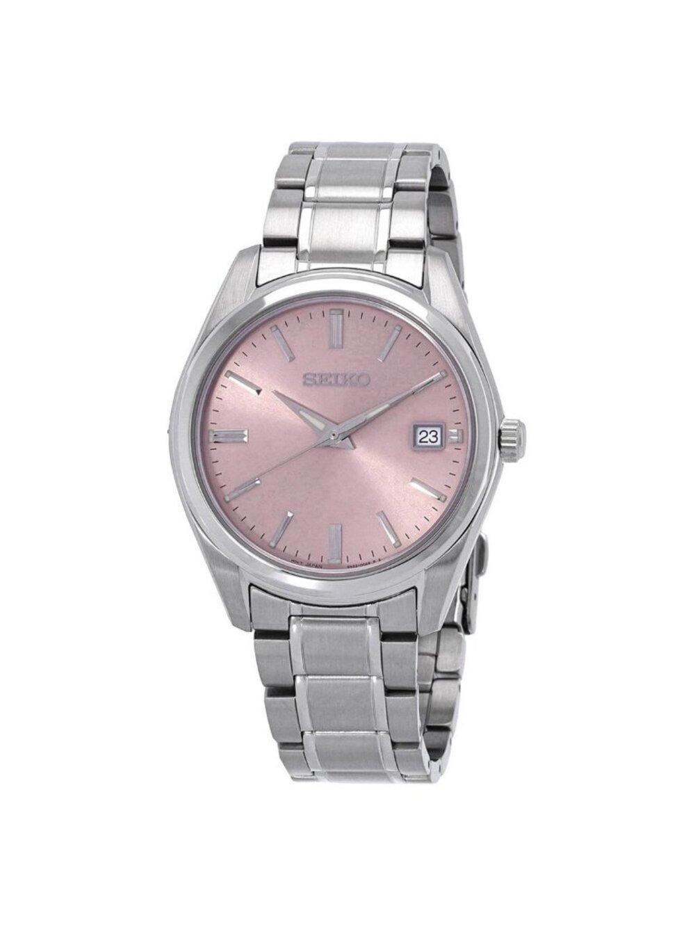 NWT Seiko Quartz Pink Dial Men's Watch